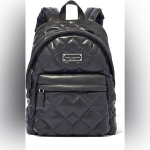 Marc Jacobs black pleated backpack new with tags